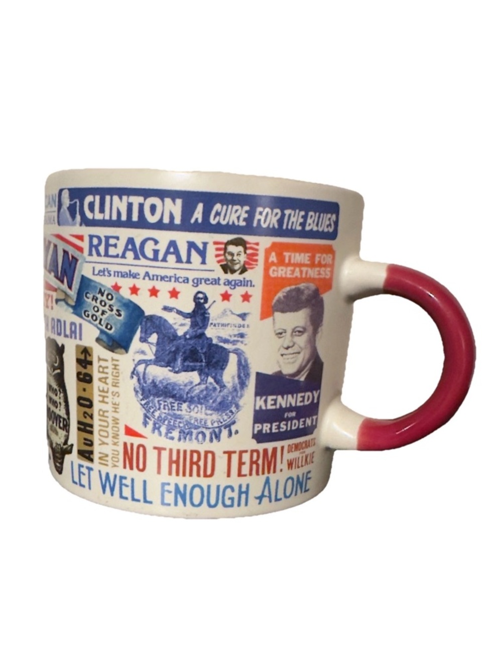 Retro Presidential Slogan Coffee Mug /Tea Cup,USA PresidentCampaign Slogans 2012